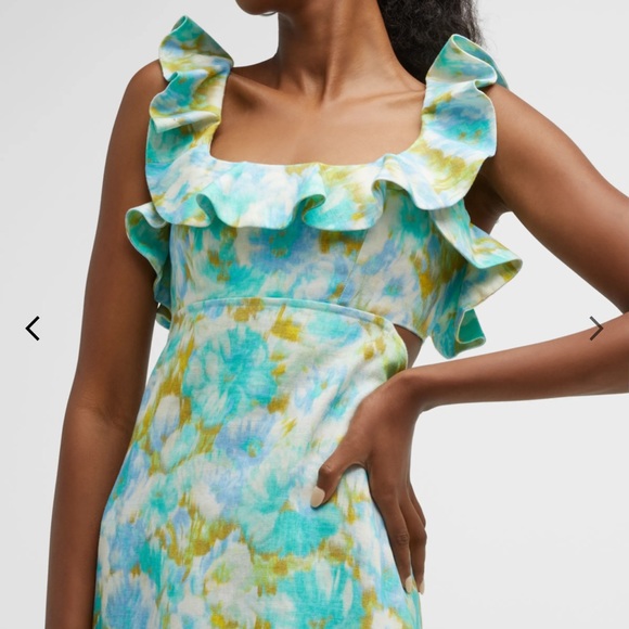 Zimmerman High Tide Frilled Midi Dress - Picture 4 of 8